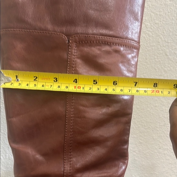 Audrey Brooke Brown Heeled Boots with Chunky Heel and Knee High Design - Picture 9 of 12